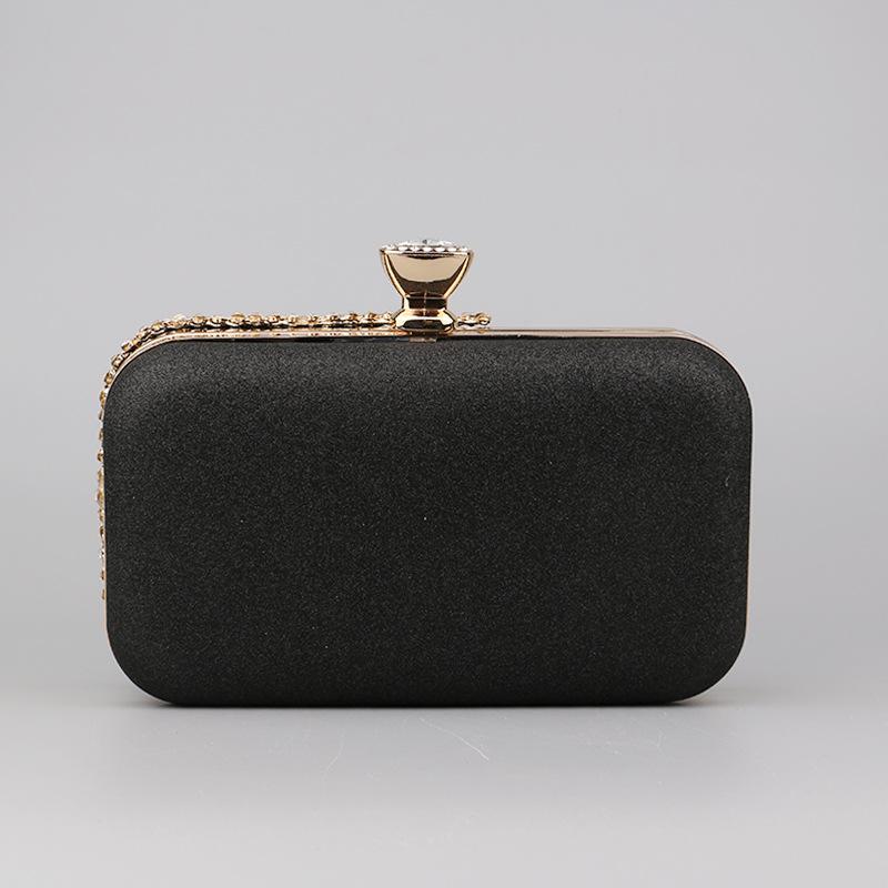 Black Diamond Encrusted Evening Bag by Stylish Polish 